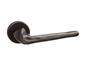 MOTION - Bronze door handle on rose by Fama International - view 2